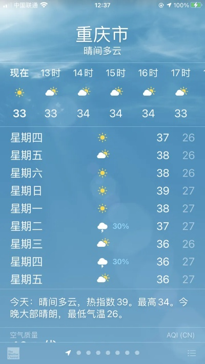 重庆天气预报7天（重庆天气预报7天查询最新消息）