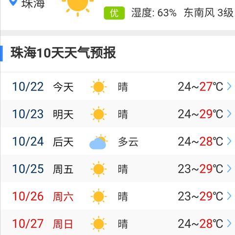珠海天气预报（珠海天气预报15天30天旅游）